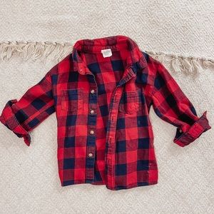 Old Navy 18M Red Flannel Shirt - Perfect for Xmas!